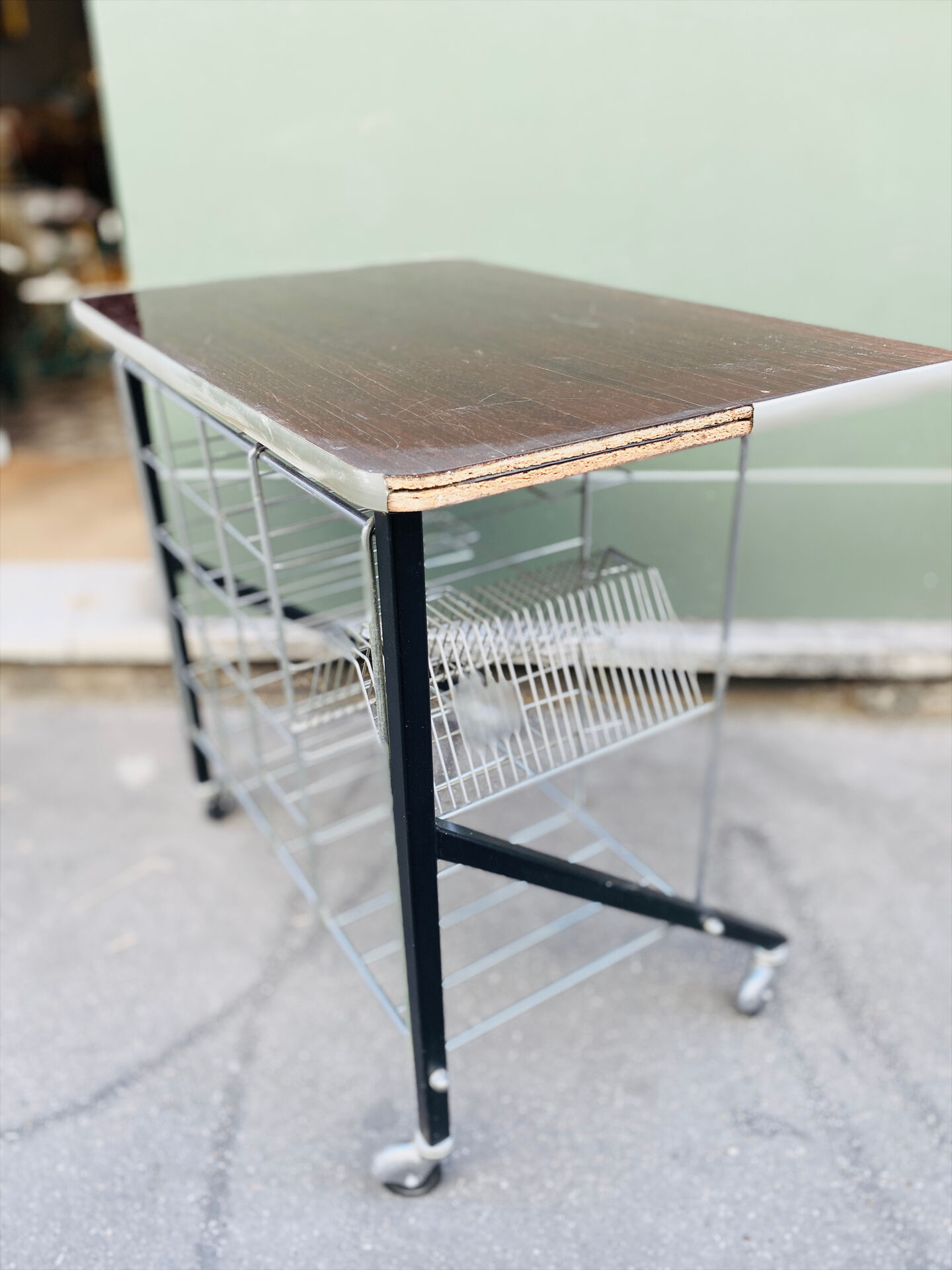 Sideboard / vinyl storage unit on wheels
