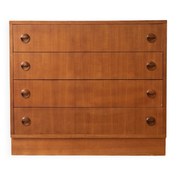 Scandinavian wooden chest of drawers, 1960s