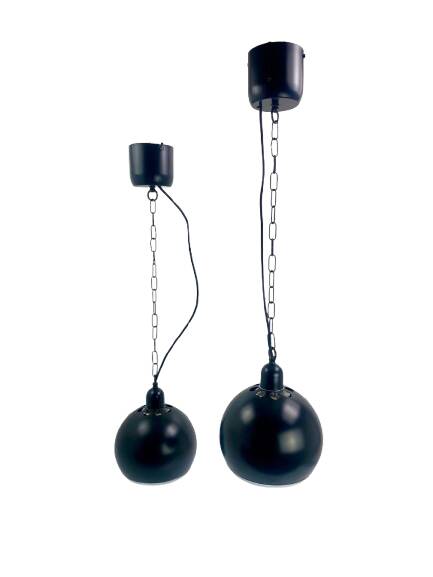 Vintage Space Age Pendant Light – Brown and Chrome, 1970s