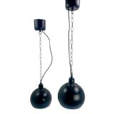 Vintage Space Age Pendant Light – Brown and Chrome, 1970s