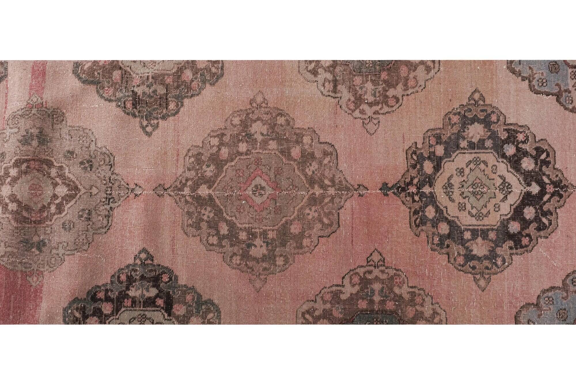 Vintage Turkish hallway rug 86x755 cm