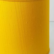 Spanish Moorish ceramic table lamp, new saffron silk shade.