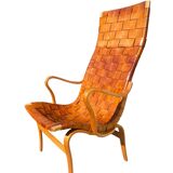Cognac leather Eva chair by Bruno Mathsson