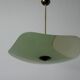 Art Deco pentagonal green glass ceiling light, 1940s, Germany