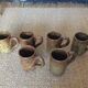6 stoneware mugs
