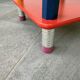1980s side table with crayons, attributed to Pierre Sala.