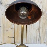 Antique English copper desk lamp