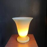 Art Deco lamp in yellow Opaline