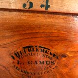 Lit ancien en bois xixème siècle style rocaille signe camus clermont ferrand
