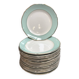 Assiettes à dessert vert menthe