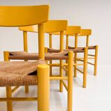 Set of 4 Model J39 chairs by Borge Mogensen for FDB Mobler, 1970s