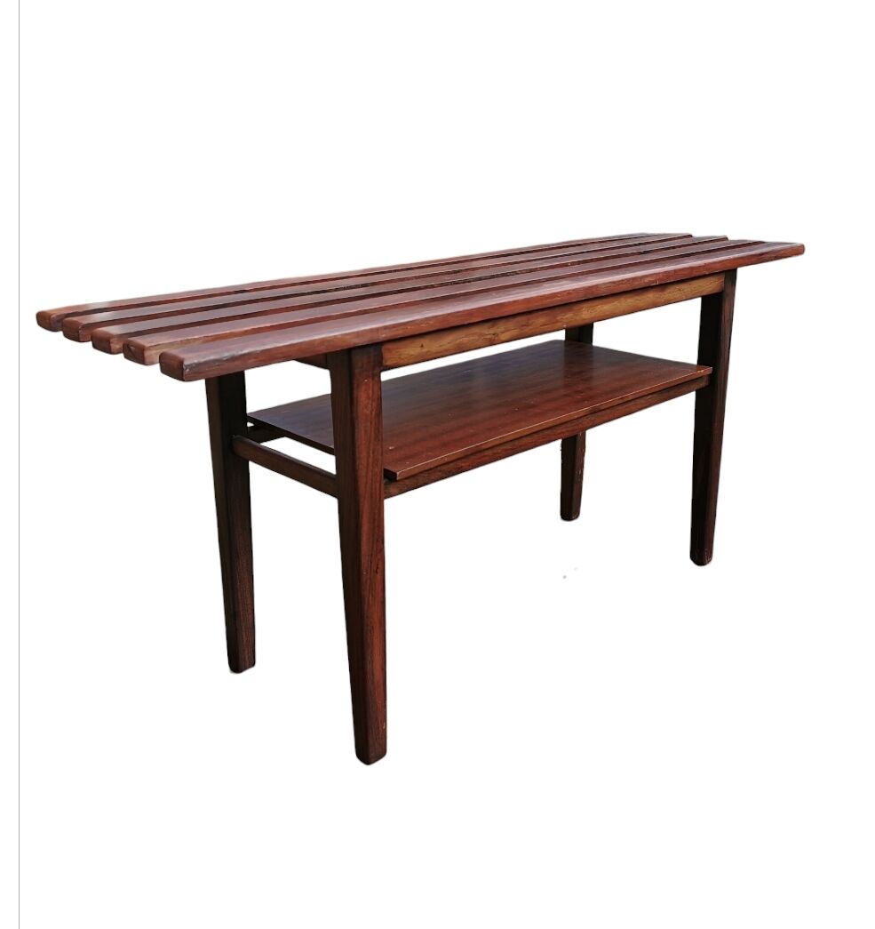Large slatted bench