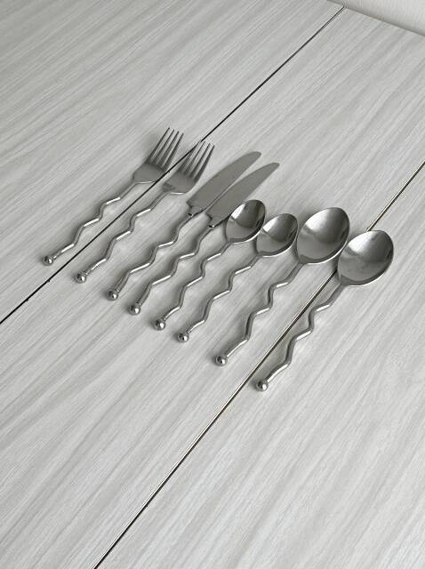 Antique cutlery with twisted handles