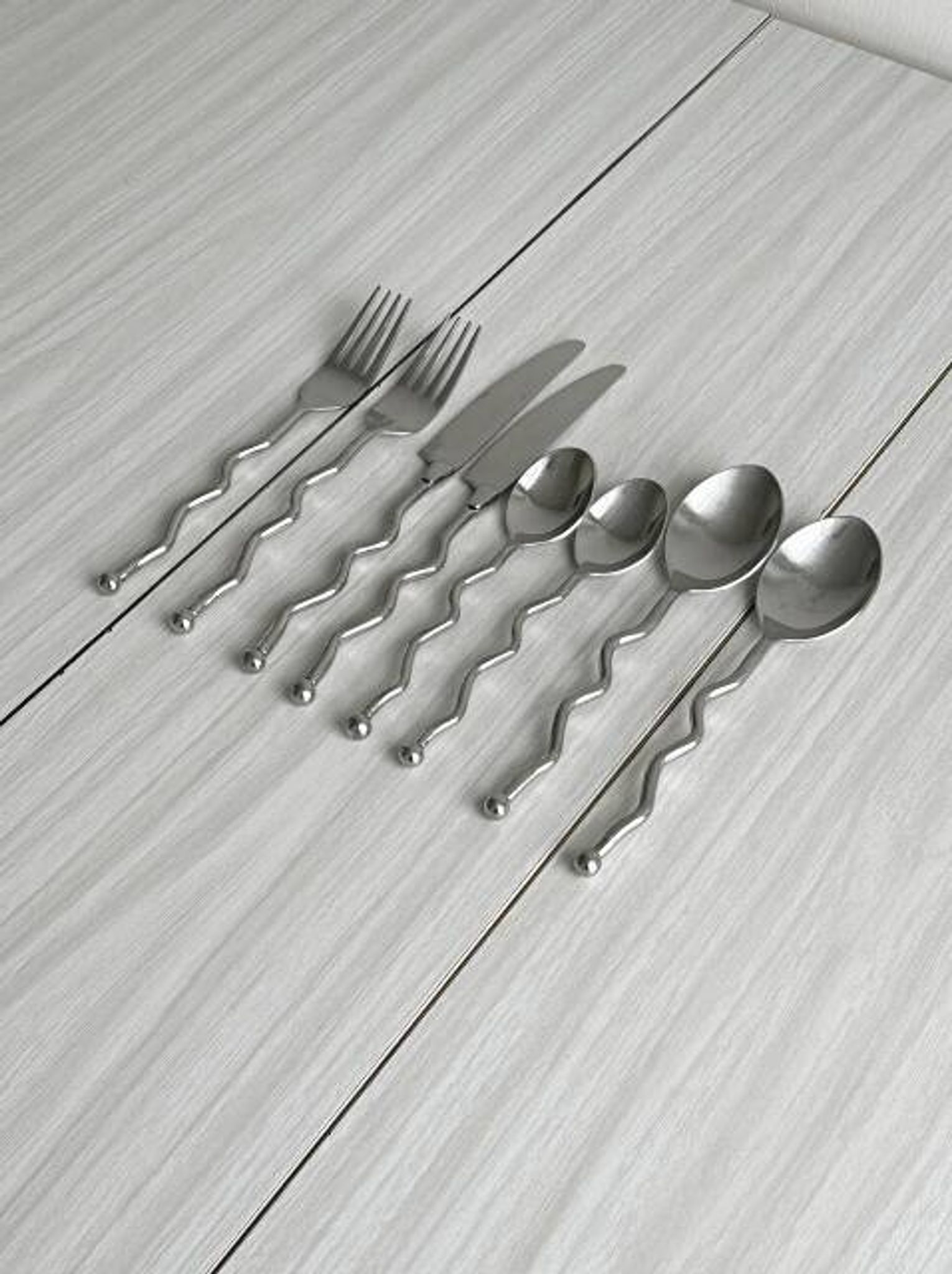 Antique cutlery with twisted handles