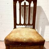 Chaise prie Dieu en chêne massif XIX siècle