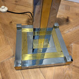 Willy Rizzo bicolor Chrome and gold floor lamp lumica