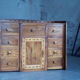 Arts & crafts solid wood sideboard/chest of drawers - France 1950