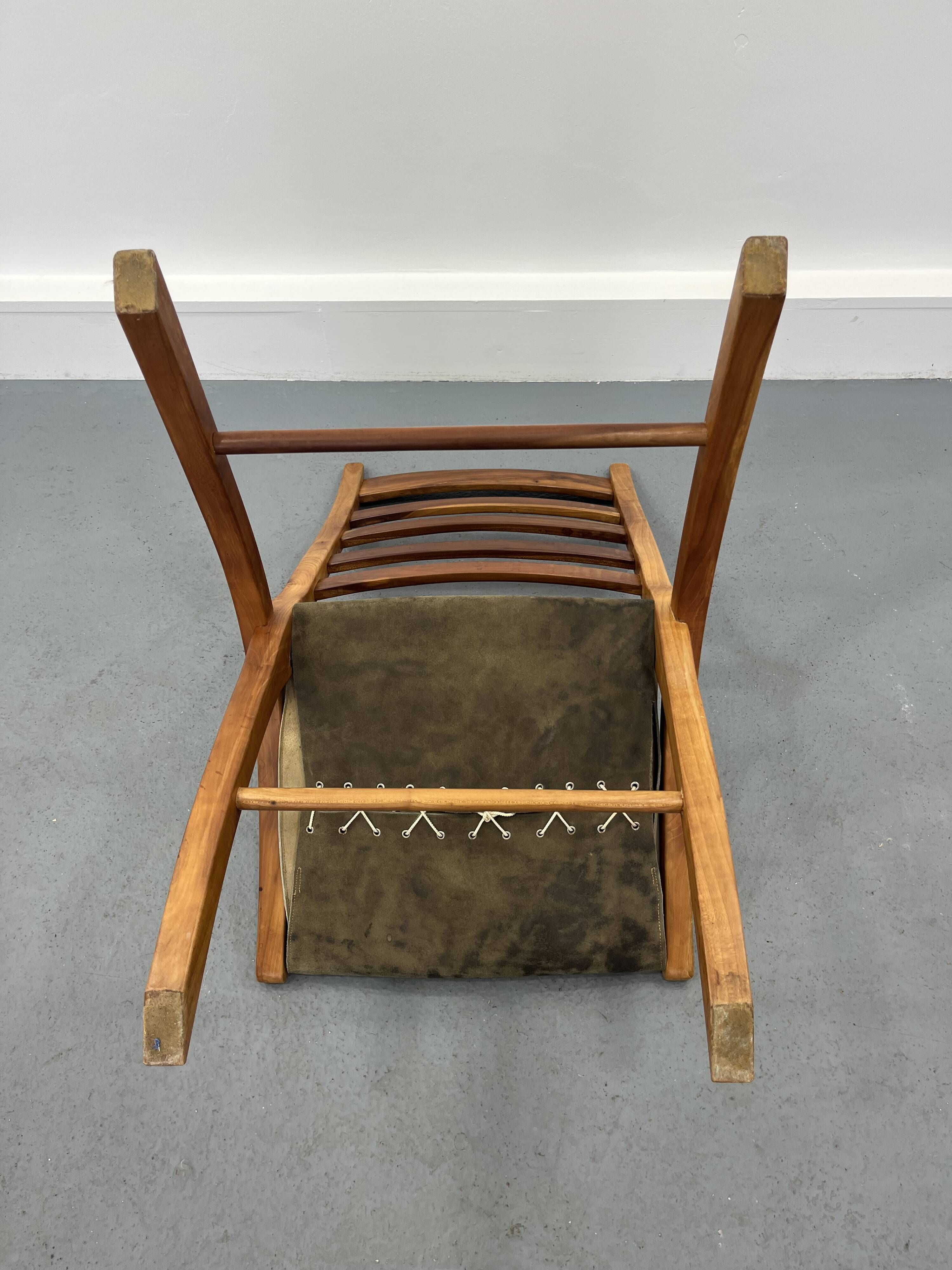 Leather vintage armchair, 1970s