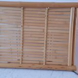 Large tray in bamboo and rattan 70s