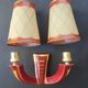 Ceramic wall lamp with Art Deco shades