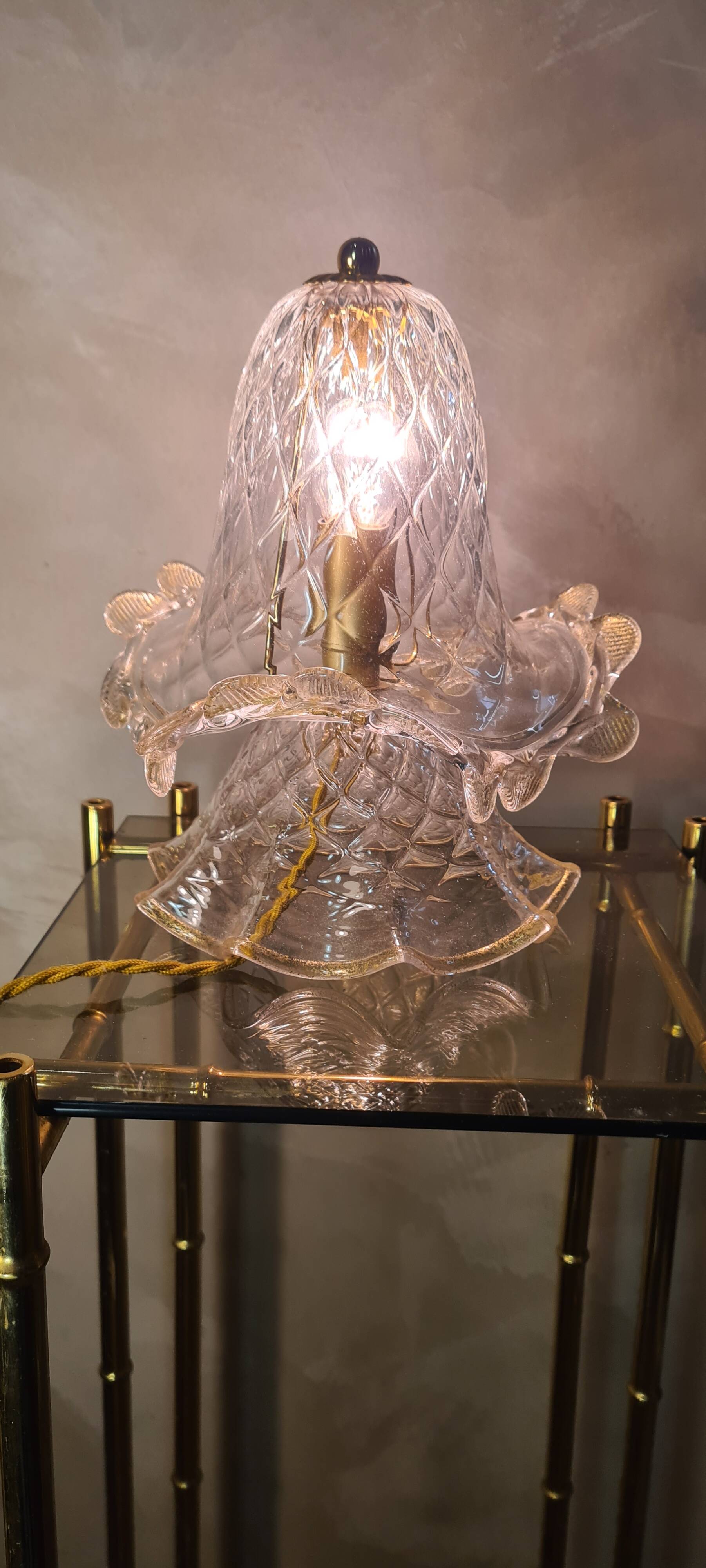 Venice lamp model lace murano glass 1960 to 70,,,,,,24x17