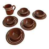 Set of 5 cups and 1 milk jug Mary Sarreguemines