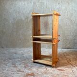 Pair of cubist pine bedside tables