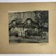 Georges lefebvre, old cottage, black and white photo, circa 1930. signed in ink