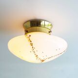 Original Vintage murano glass flush mount lights by Kaiser Leuchten, Germany 1970's