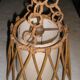 Chandelier hanging Wicker rattan of the years 60/70