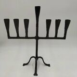 Brutalized wrought iron candle holder