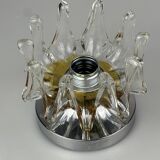 60s 70s wall lamp Wall Sconce made of metal & Murano glass Space Age design