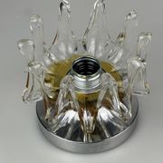 60s 70s wall lamp Wall Sconce made of metal & Murano glass Space Age design