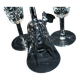 Lot de 6 verres à vin en cristal taillé style cerdagne - cristallerie lorraine lemberg? h13.5cm