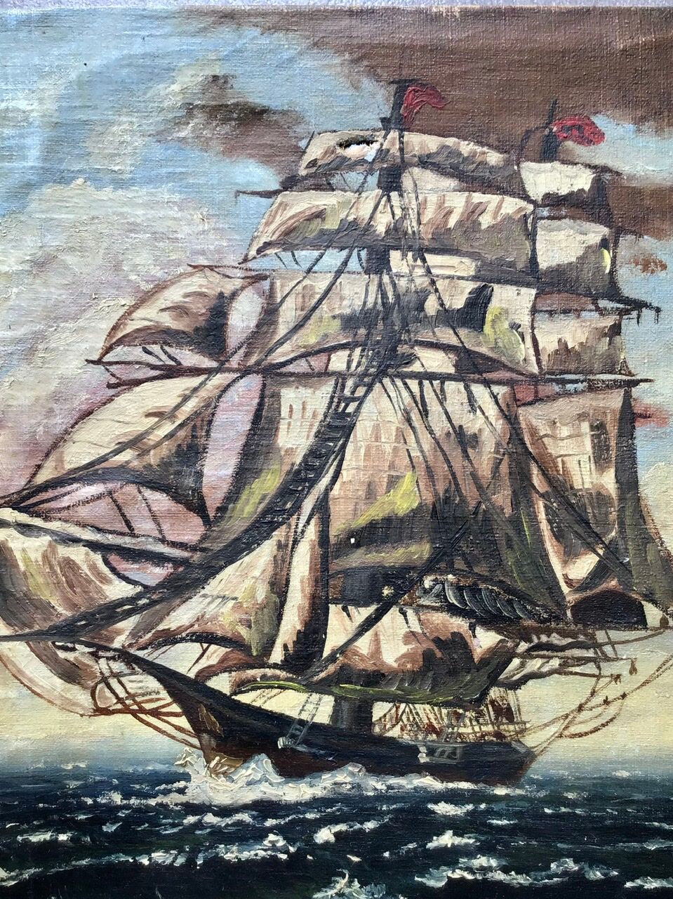 Ancient painting, Marine early 20th century