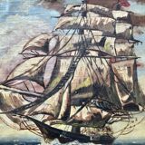 Tableau ancien, Marine début XX siècle