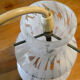 Bell shaped vintage suspension speckled glass