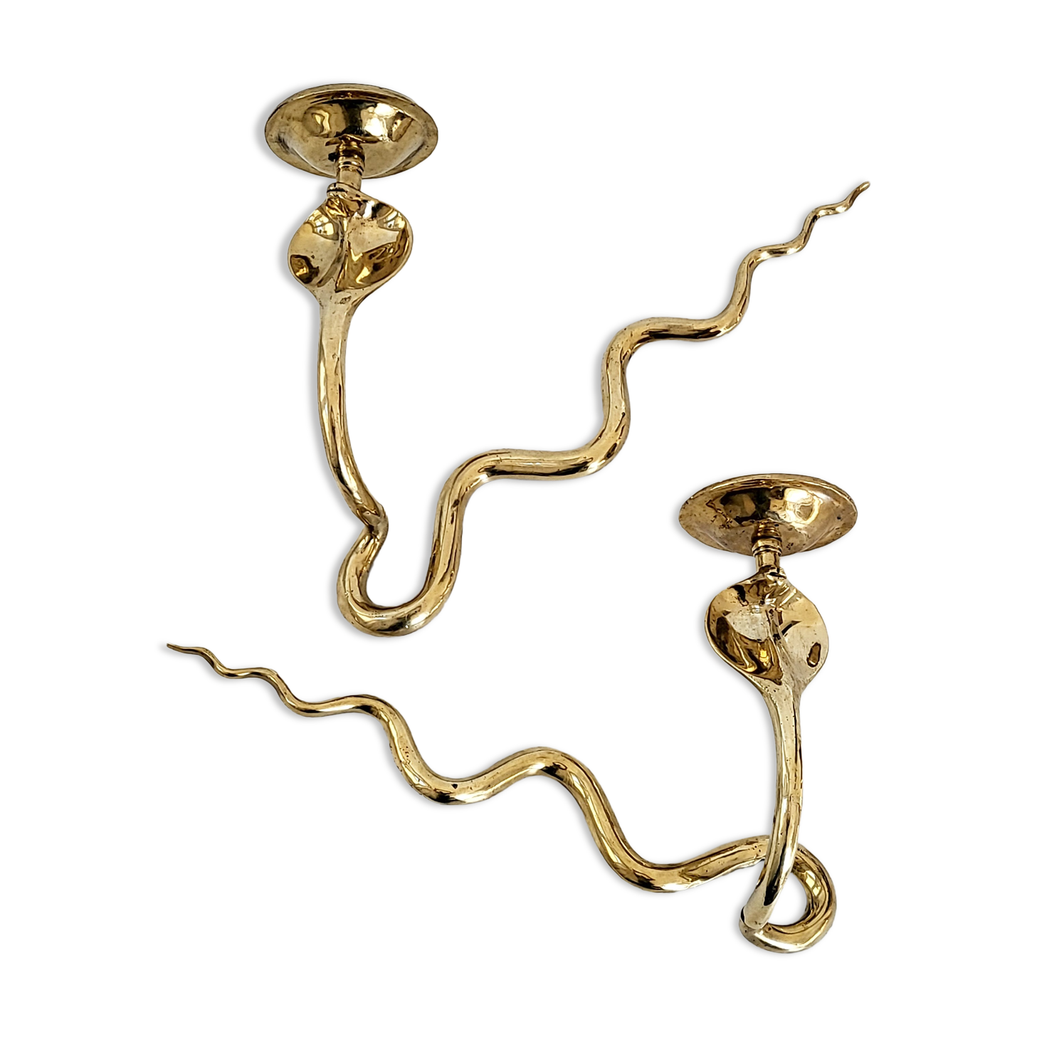 Ensemble de bougeoirs muraux vintage 1970
