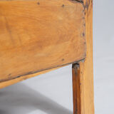 Fauteuil asiatique en lattes de bois upcyclé