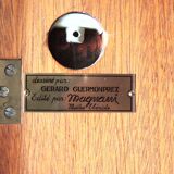 Vintage wardrobe signed Magnani Master cabinetmaker in teak and mahogany