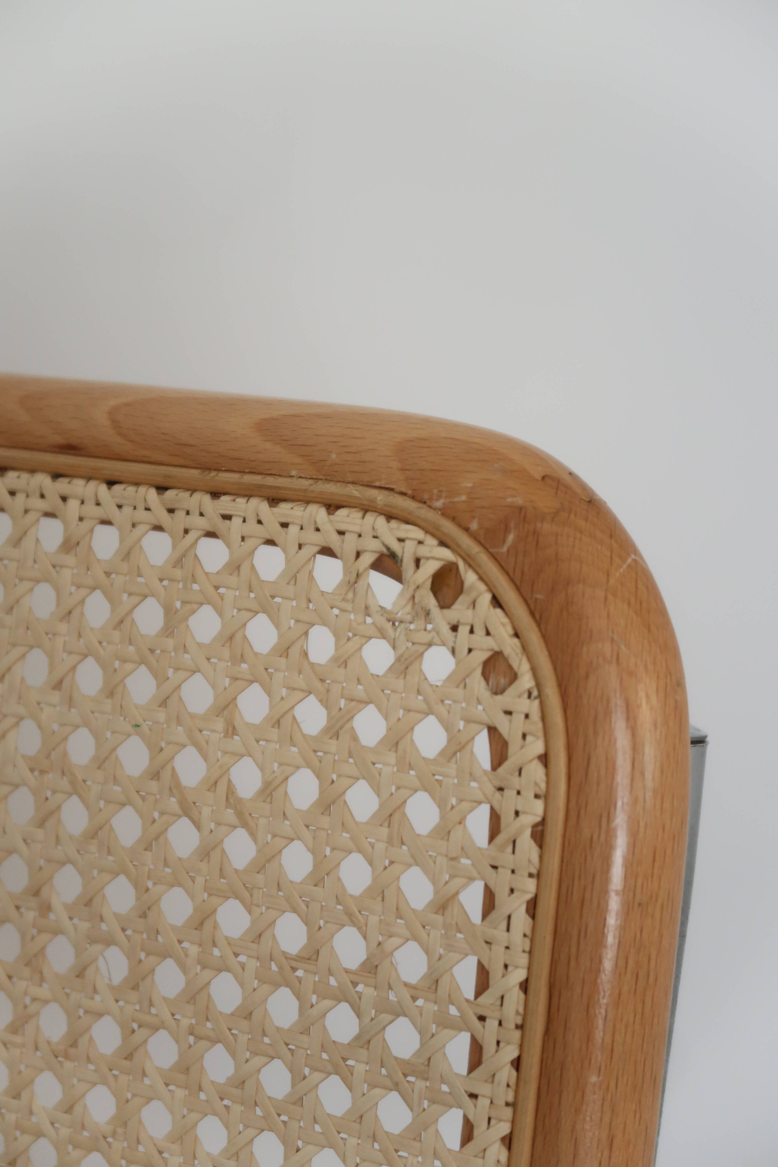 4 chairs cannage and chrome