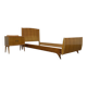 Lit simple et table de nuit attribués à Gio Ponti, années 1940, ensemble de 2