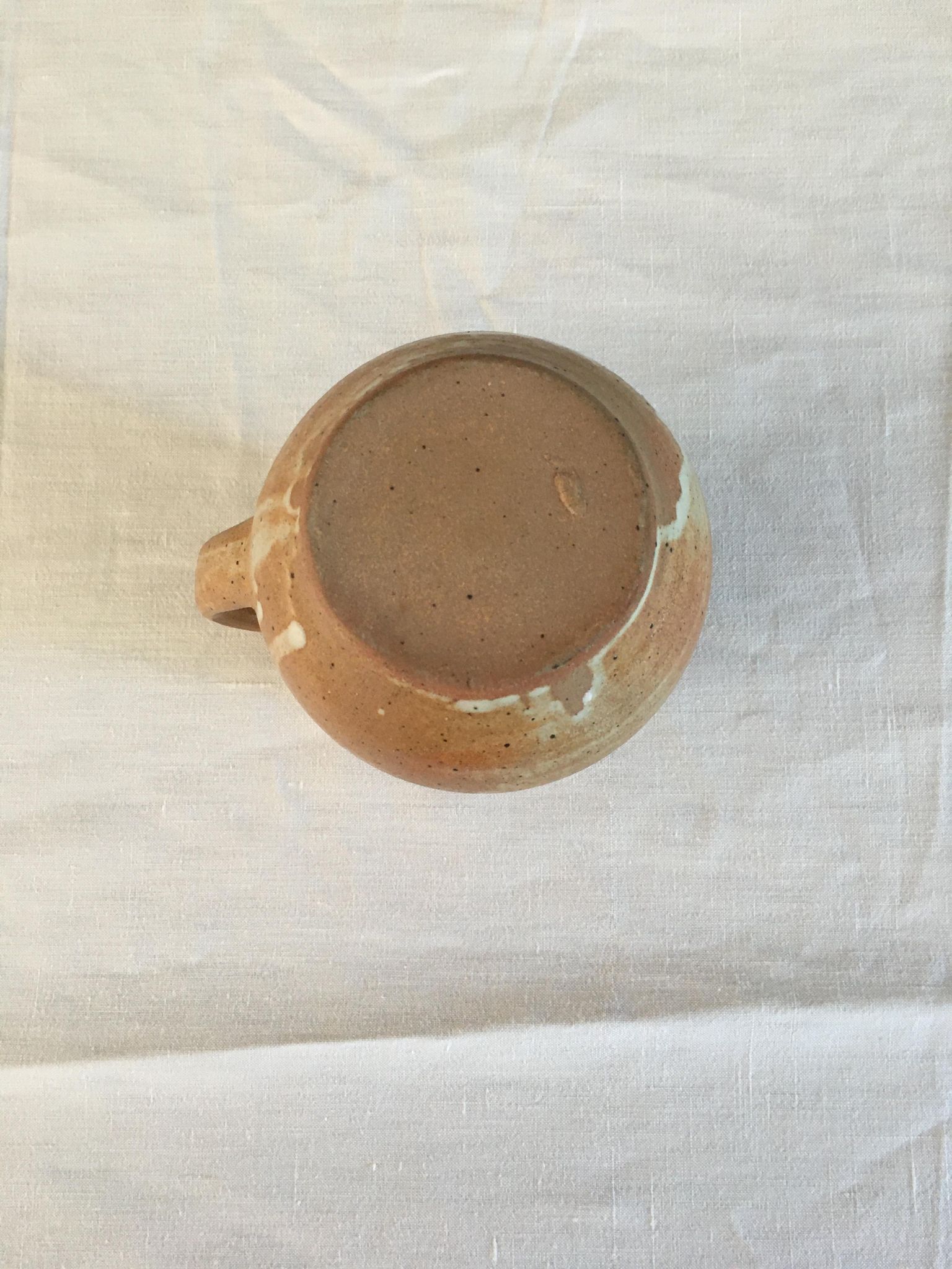 Vintage enamelled stoneware carafe