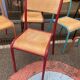 Set of 6 mismatched school chairs industrial