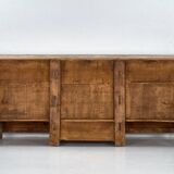 Ancien buffet en bois de pin à trois portes (vers 1920)