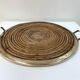 Large rattan-bamboo tray in the style of Gabriella Crespi