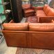 3-piece classic English leather lounge