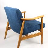 Vintage blue gfm 300-202 armchair by J.Kedziorek, 1970s