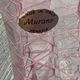 Murano glass vase (handkerchief) with a pink network pattern