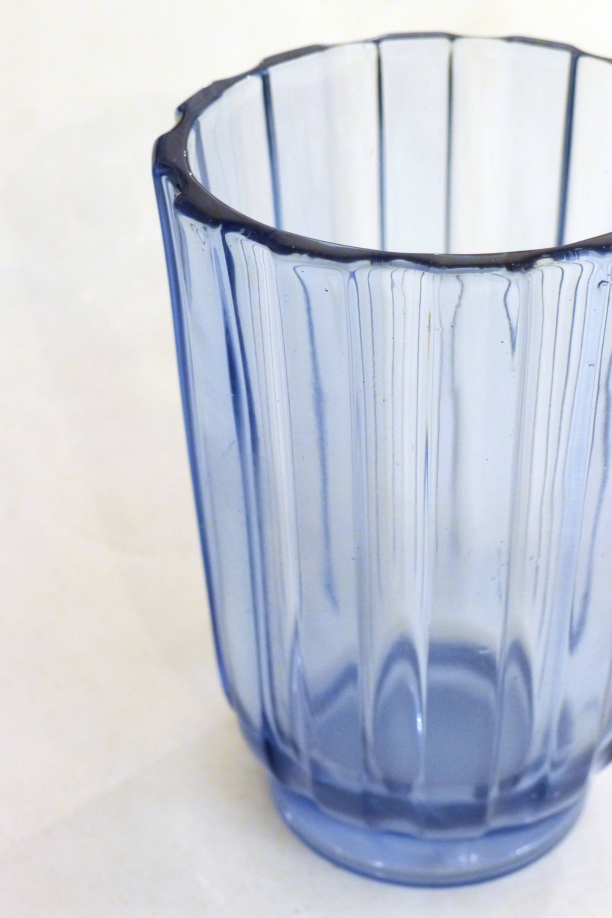 Blue Art Deco vase